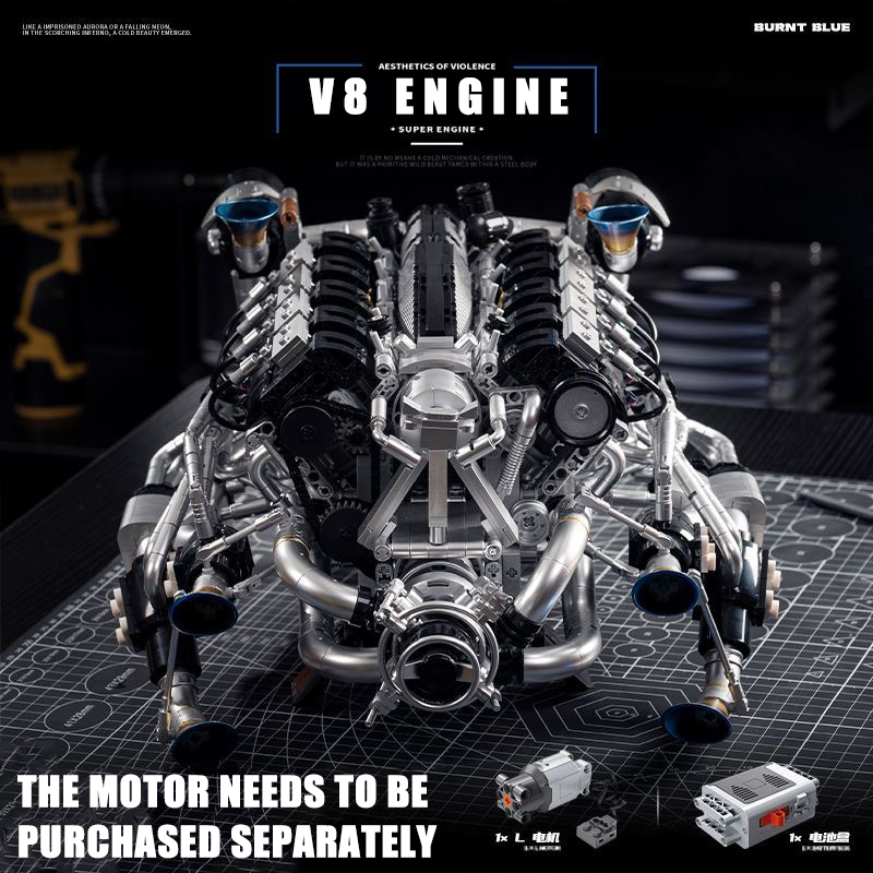 MOC Supercar V8 Engine Buildin - огляд і ціна Model Kit Engine