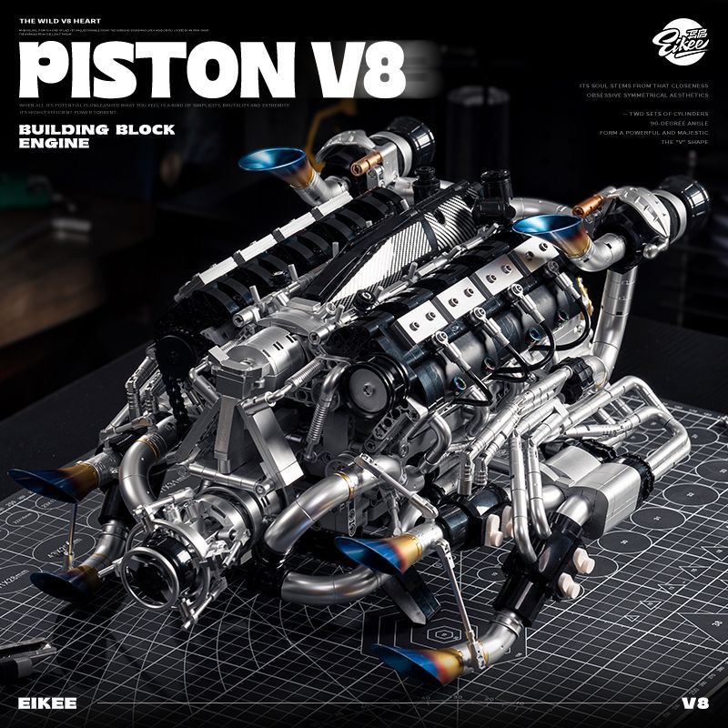MOC Supercar V8 Engine Buildin - огляд і ціна Model Kit Engine