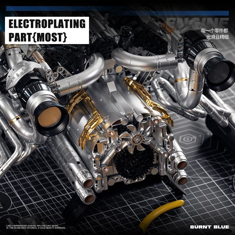 MOC Supercar V8 Engine Buildin - огляд і ціна Model Kit Engine