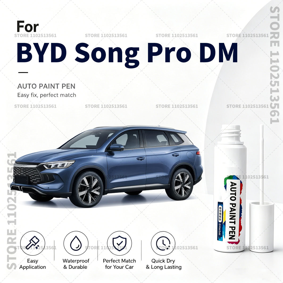 For BYD Song Pro DM White Car  - огляд і ціна Paint Model Kit