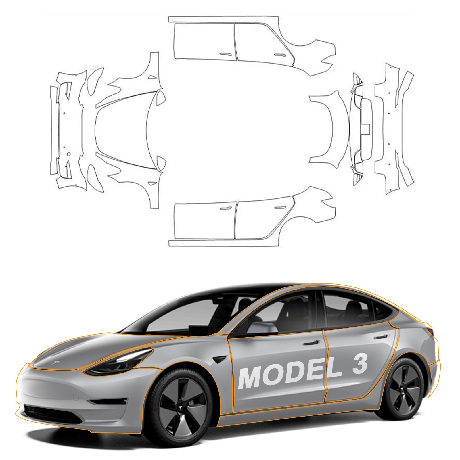 For Tesla Model 3 2017-2023 Pr - огляд і ціна Paint Model Kit